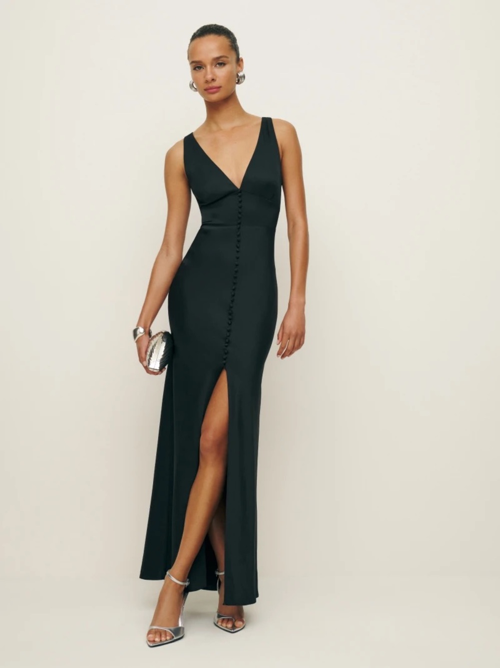 Reformation Elaina Satin Evening Gown